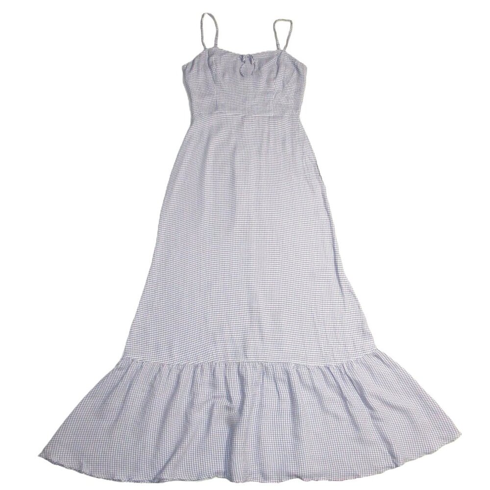 NWT Reformation Prairie in Jane Purple Check Gingham Maxi Tank Dress 4 $218
